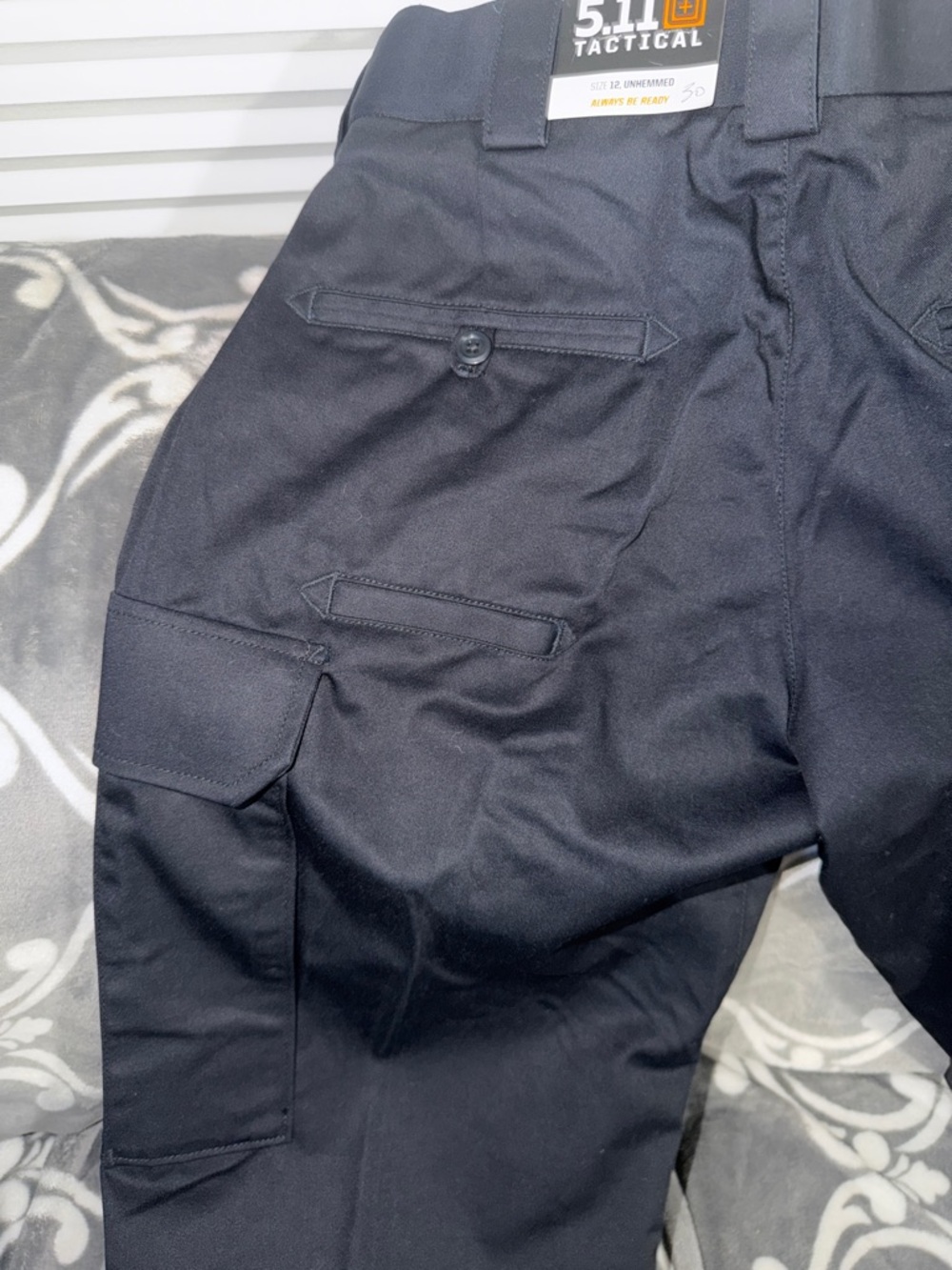 5.11 Tactical Navy Cargo Pants - Utility Work Trousers Women’s Sz 12 - Picture 6 of 9